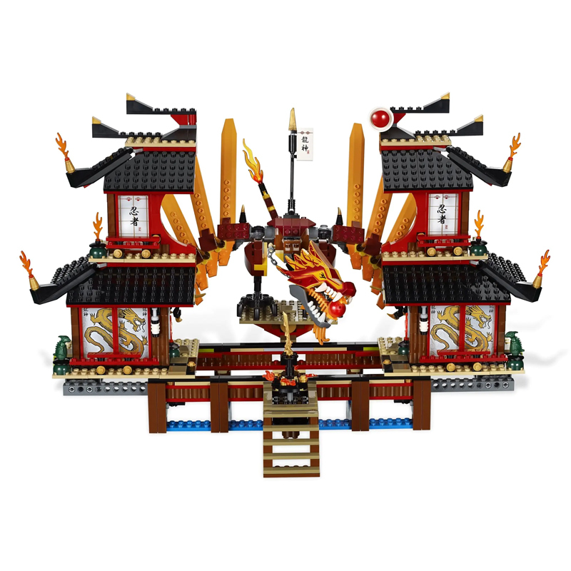 Custom Ninjago Fire Temple Toys Building Block 2507 Brick 1180±pcs from China Delivery.