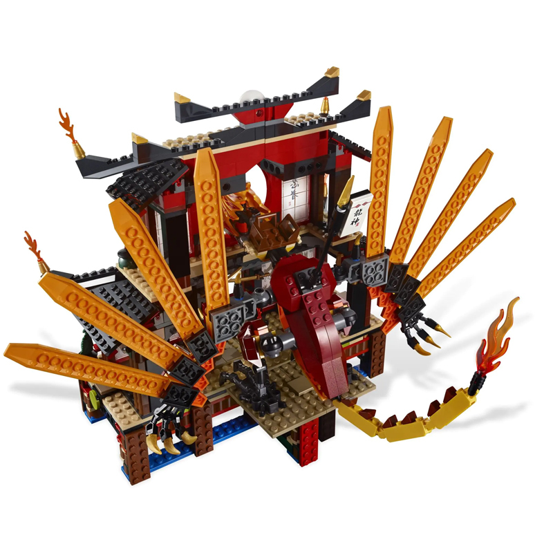 Custom Ninjago Fire Temple Toys Building Block 2507 Brick 1180±pcs from China Delivery.