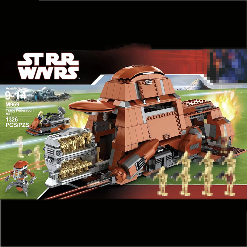 Custom M969 Star Wars Trade "Federation" MTT 7662 Building Blocks Bricks Toys from China