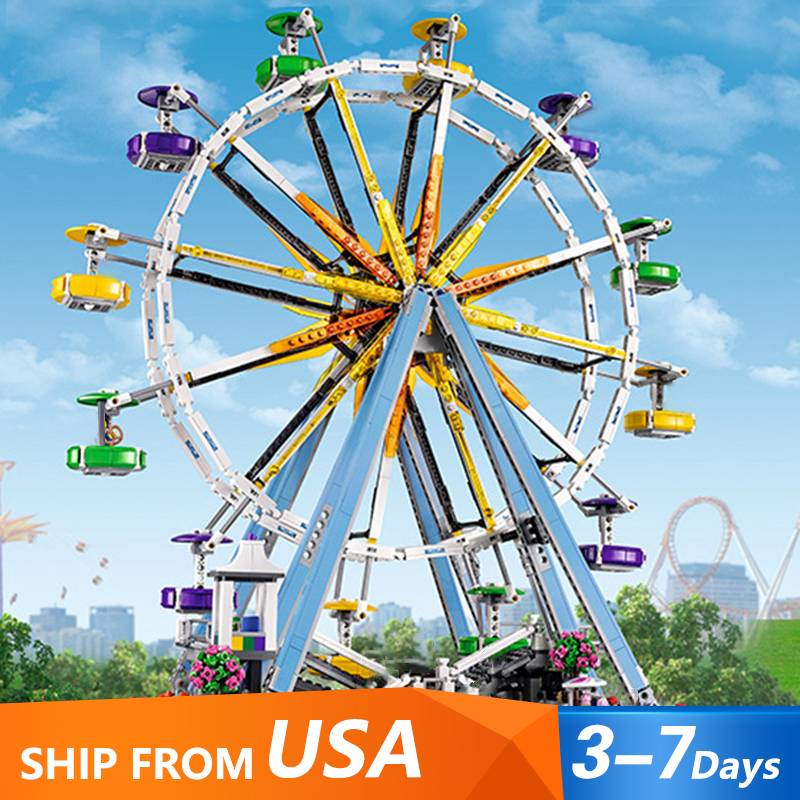 SX6015/15012 Ferris Wheel Building Blocks 2464pcs Bricks 10247 From USA 3-7 Days Delivery