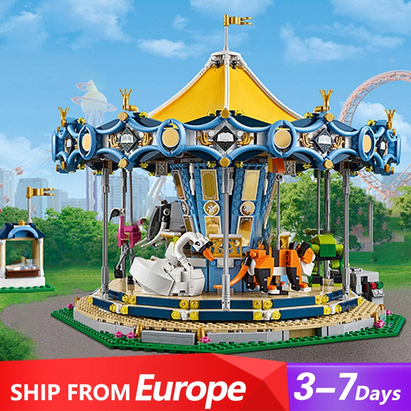 Custom 15036 SX6016 Carousel Amusement Park Creator Expert 2670pcs 10257 From Europe 3-7 Days Delivery