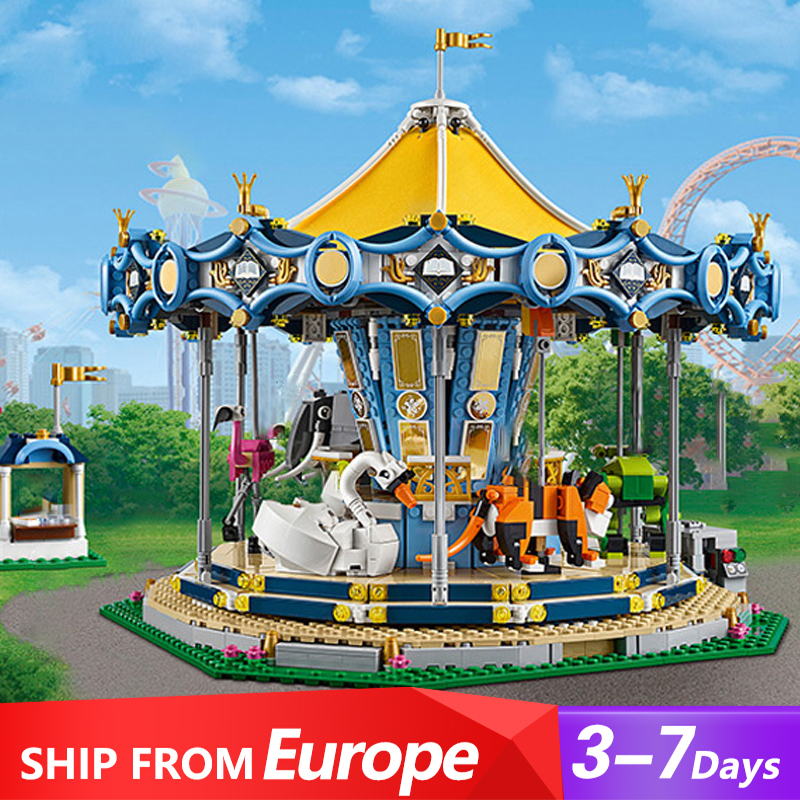 Custom 15036 SX6016 Carousel Amusement Park Creator Expert 2670pcs 10257 From Europe 3-7 Days Delivery