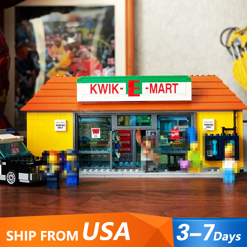 KING X19004 /Custom 16004 Movie Series The Simpsons Kwik-E-Mart Building Blocks 2179±pcs from USA 3-7 Days Delivery.