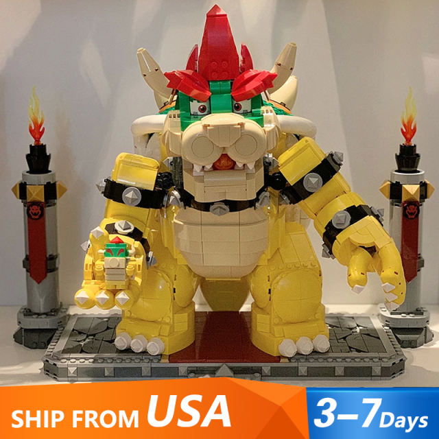 Custom 12008/ 87031 The Mighty Bowser Super Mario Game 71411 Building Block Brick Toy 2807±pcs from USA 3-7 Days Delivery.