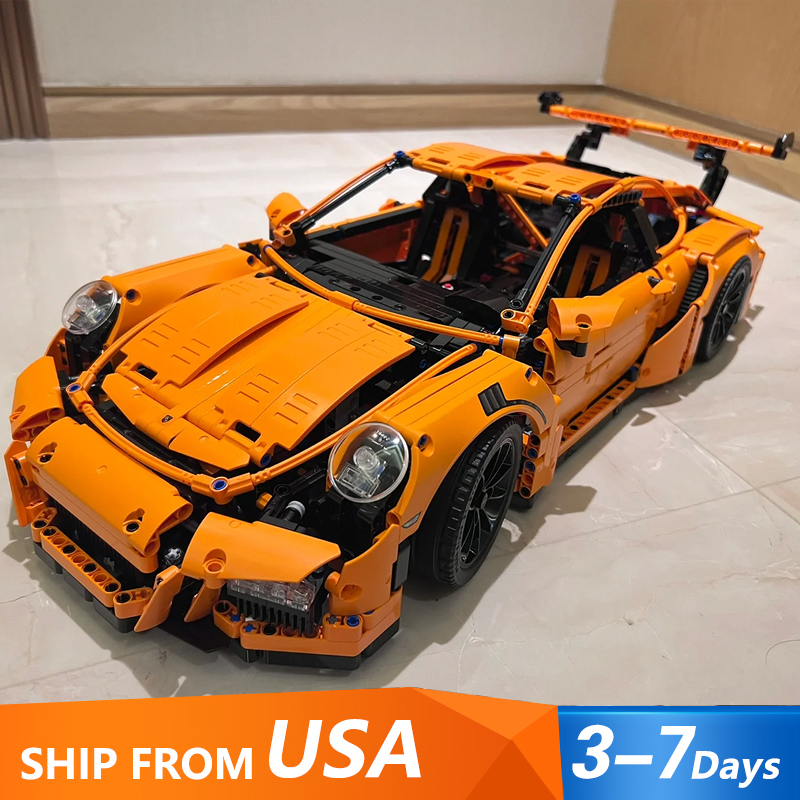 Custom 79222/17265 / KING X19004 / T19050 / LP20001 Porsche 911 GT3 RS Super Racing Car Building Blocks Bricks 42056 from USA 3-7 Days Delivery