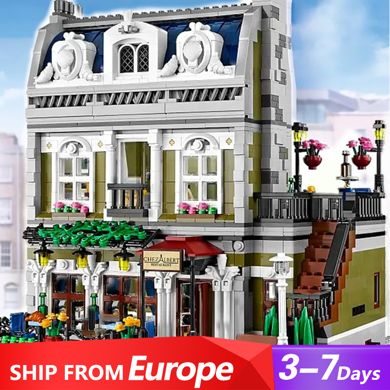 Custom 15010 LEJI 99005 / A19086 Parisian Restaurant Creator 10243 Building Block 2469±pcs Brick from Europe 3-7 Days Delivery