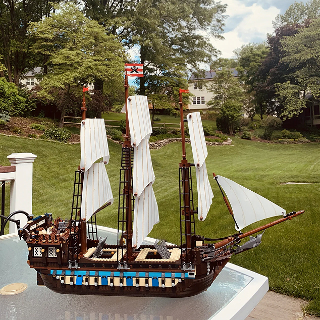 Custom 22001/K19003 / KING 19022 Imperial Flagship Creator 1709pcs Building Block Brick 10210 from Europe 3-7 Days Delivery