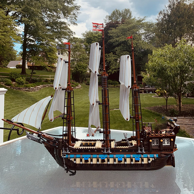 Custom 22001/K19003 / KING 19022 Imperial Flagship Creator 1709pcs Building Block Brick 10210 from Europe 3-7 Days Delivery