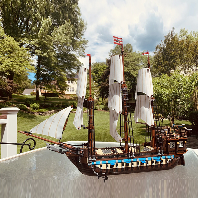 Custom 22001/K19003 / KING 19022 Imperial Flagship Creator 1709pcs Building Block Brick 10210 from Europe 3-7 Days Delivery