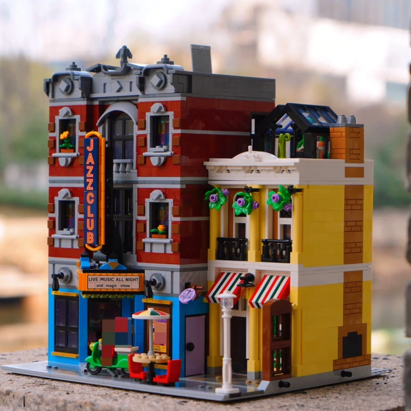 {Pre-Order By 15th May} KING 0312 Creator Jazz Club & Pizzeria Modular Buildings Blocks 2899±pcs Bricks 10312 Toys from China.