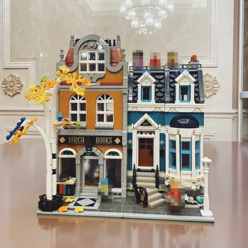 Custom 85017/10201 European Style Bookshop Building Blocks 2504±pcs Bricks 10270 From USA 3-7 Days Delivery.