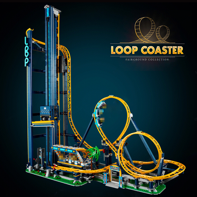 {Only Set}Custom 66503 / 77045 / 13003 Loop Coaster Optional Ground Fair Creator 10303 Building Block Brick Toy 3756±PCS from China