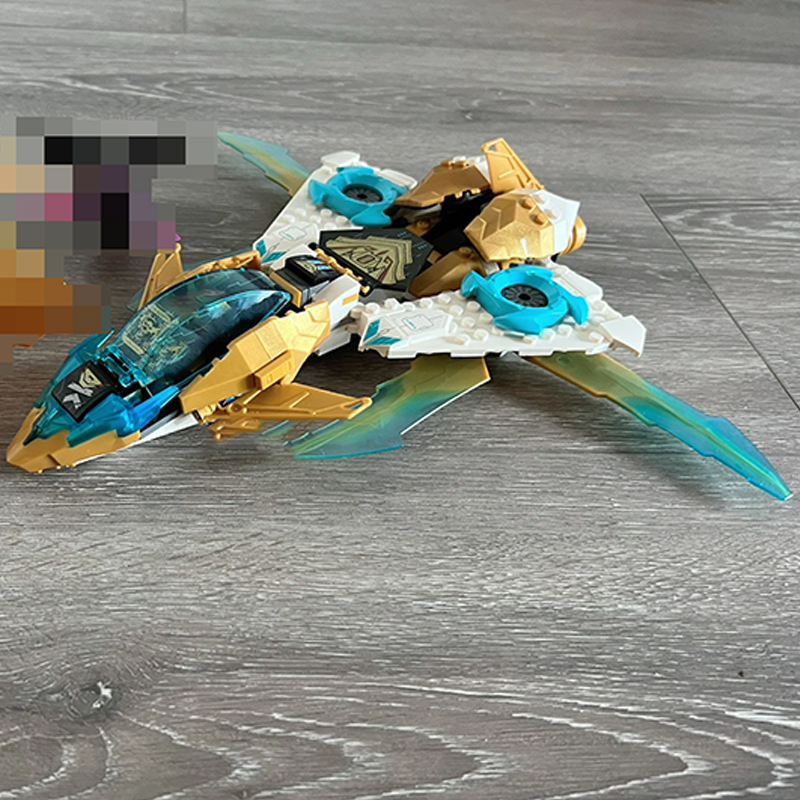 Custom 7010 Ninjago Zane's Golden Dragon Jet Building Blocks 258±pcs Bricks 71770 from China.