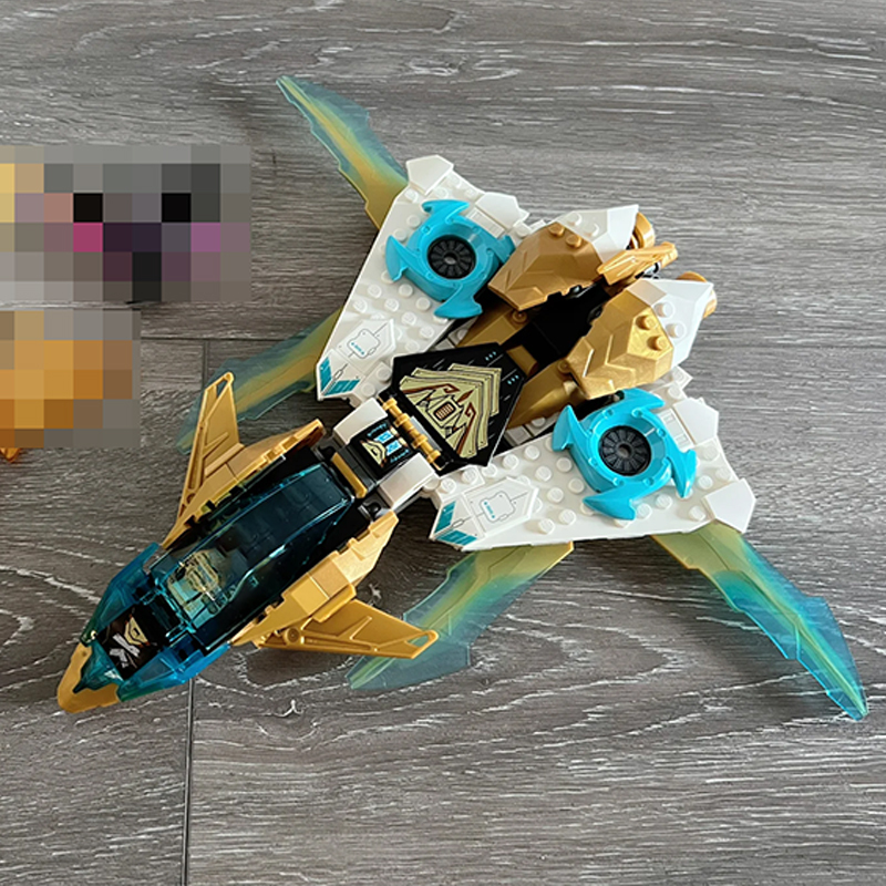 Custom 7010 Ninjago Zane's Golden Dragon Jet Building Blocks 258±pcs Bricks 71770 from China.