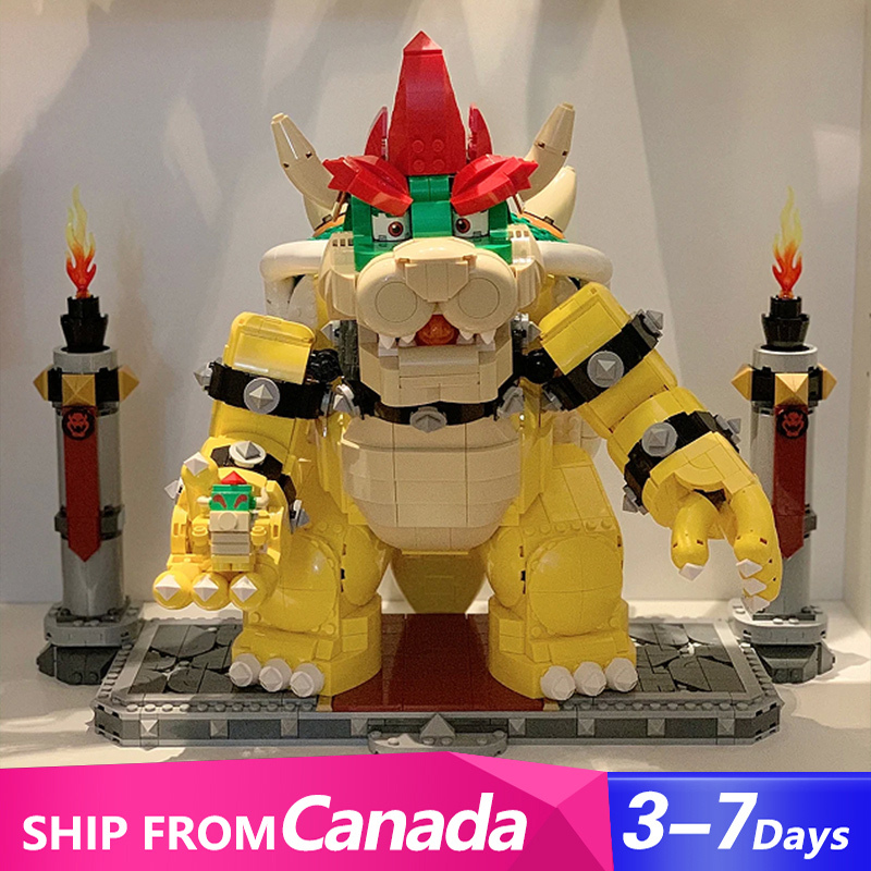{Pre-Order}Custom 87031 The Mighty Bowser Super Mario 71411 Building Block Brick toy 2807±pcs from Canada 3-7 Days Delivery.