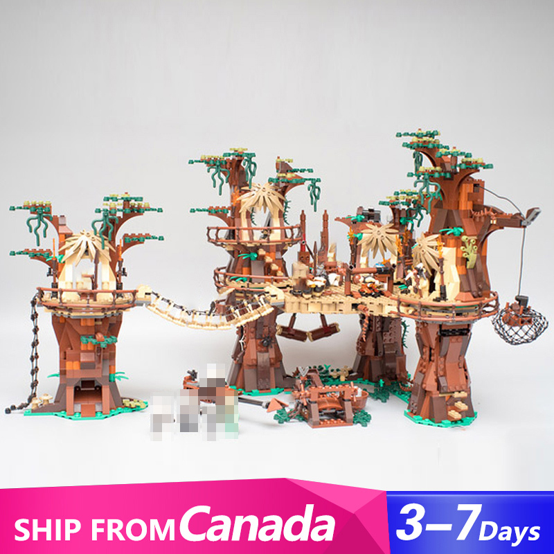 KING 88868 /05047/20236  Star Wars Movie Series Ewok Village Building Blocks 1990±pcs Bricks 10236 From Canada 3-7 Days Delivery.