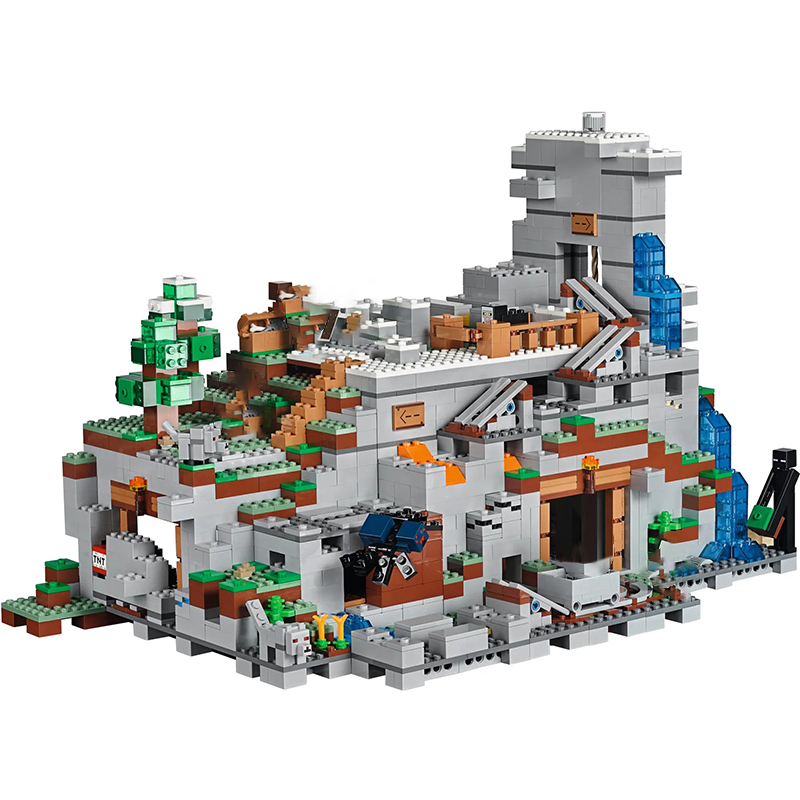 Custom 18039 LJ2139 The Mountain Cave Minecraft 21137 Building Block Brick 2863±pcs Europe 3-7 Days Delivery.