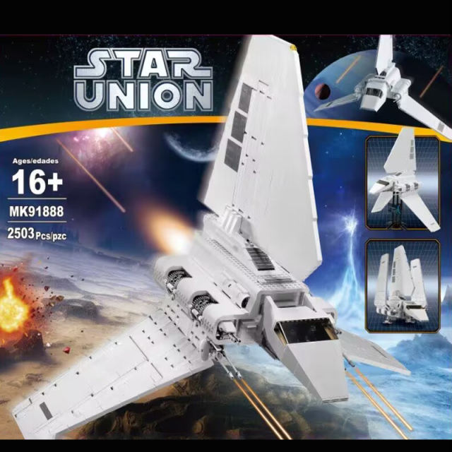 Custom MK91888 UCS Imperial Shuttle Star Wars Movie 10212 Building Block Brick Toy 2503±PCS from China