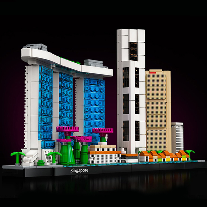 KING 20057 Singapore Skyline Architecture 21057 Building Block Brick Toy 829±pcs from China