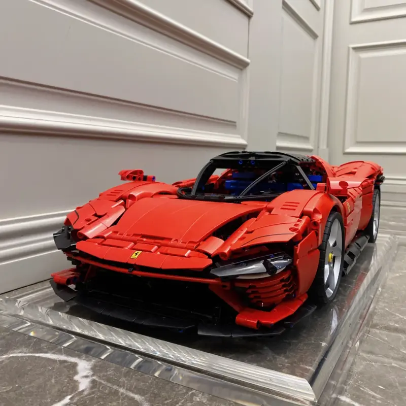 {Only Set}Custom 006/ 50003 Ferrari Daytona SP3 Technic Car Red 42143 Optional Building Block Brick 3778±pcs from China