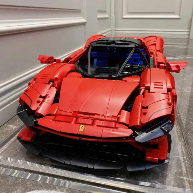 {Only Set}Custom 006/ 50003 Ferrari Daytona SP3 Technic Car Red 42143 Optional Building Block Brick 3778±pcs from China