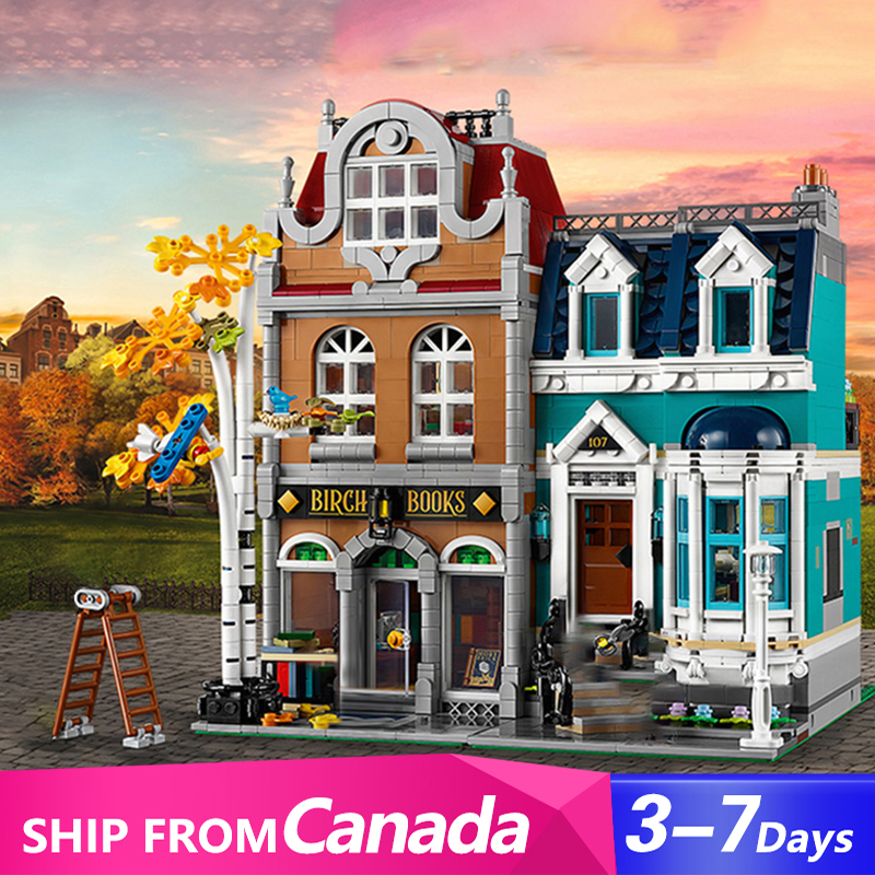 European Style Bookshop Building Blocks 2504±pcs Bricks 10270 from Canada 3-7 Days Delivery.