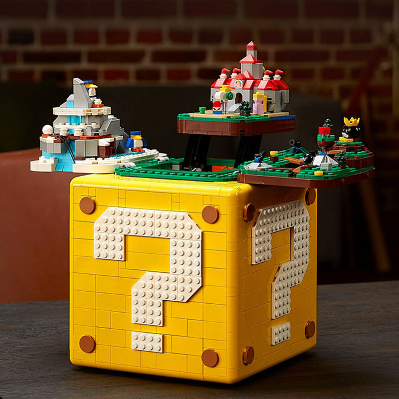 Customized 50069 Super Mario 64 Question Mark 71395 Blocks Building Block 2064pcs From USA 3-7 Days Delivery