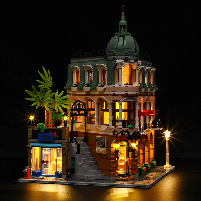 （Light sets）10297 Corner Boutique Hotel LED lighting Street View series building block toy lights