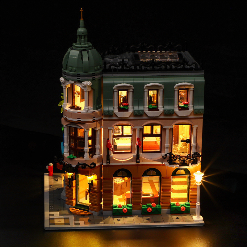 （Light sets）10297 Corner Boutique Hotel LED lighting Street View series building block toy lights