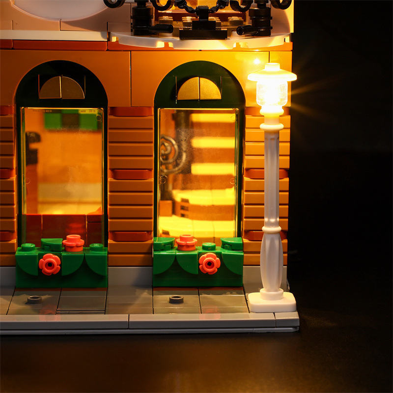 （Light sets）10297 Corner Boutique Hotel LED lighting Street View series building block toy lights