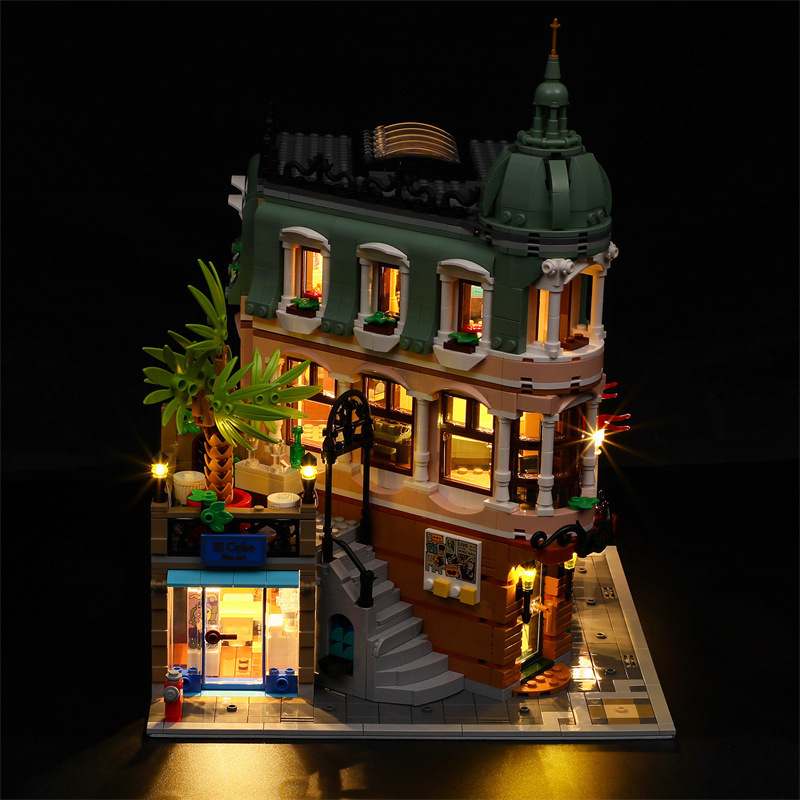 （Light sets）10297 Corner Boutique Hotel LED lighting Street View series building block toy lights