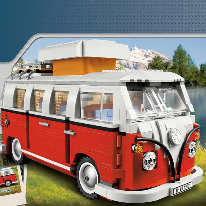 {Only Set} Technic Volkswagen T1 Camper Van 10220 Building Blocks 1332±pcs from China.