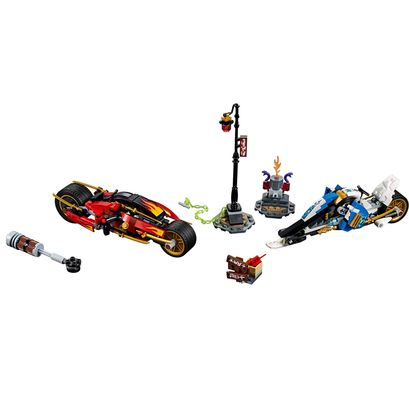 Ninjago Kai's Blade Cycle & Zane's Snowmobile 70667 Building Blocks 376± Bricks from China.