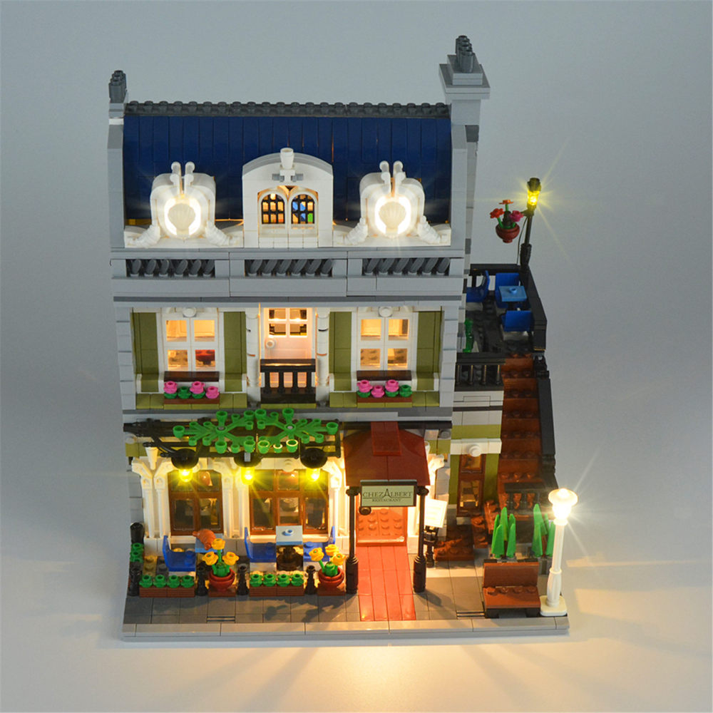 【Light Sets】Bricks LED lighting 10243 Modular Buildings Series Parisian Restaurant.