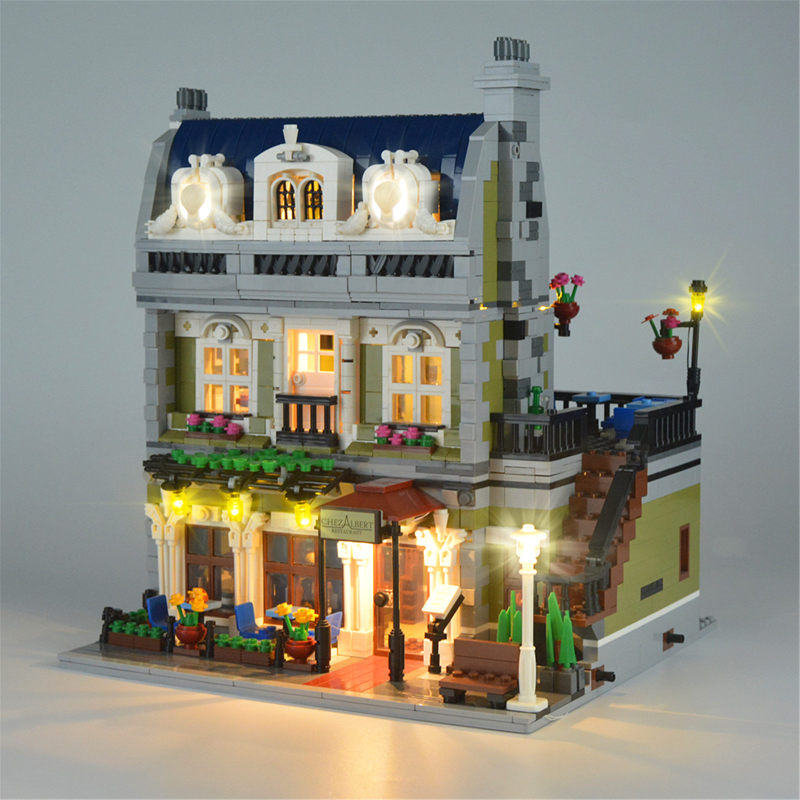 【Light Sets】Bricks LED lighting 10243 Modular Buildings Series Parisian Restaurant.