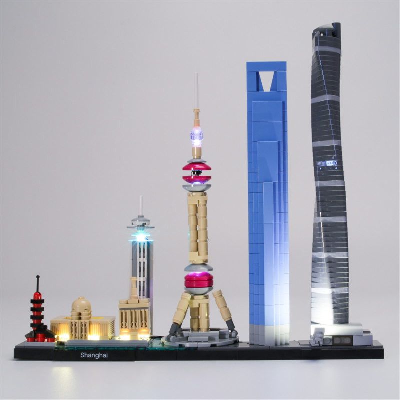 【Light Sets】Bricks LED lighting 21039 Architecture Series Shanghai Buildings.