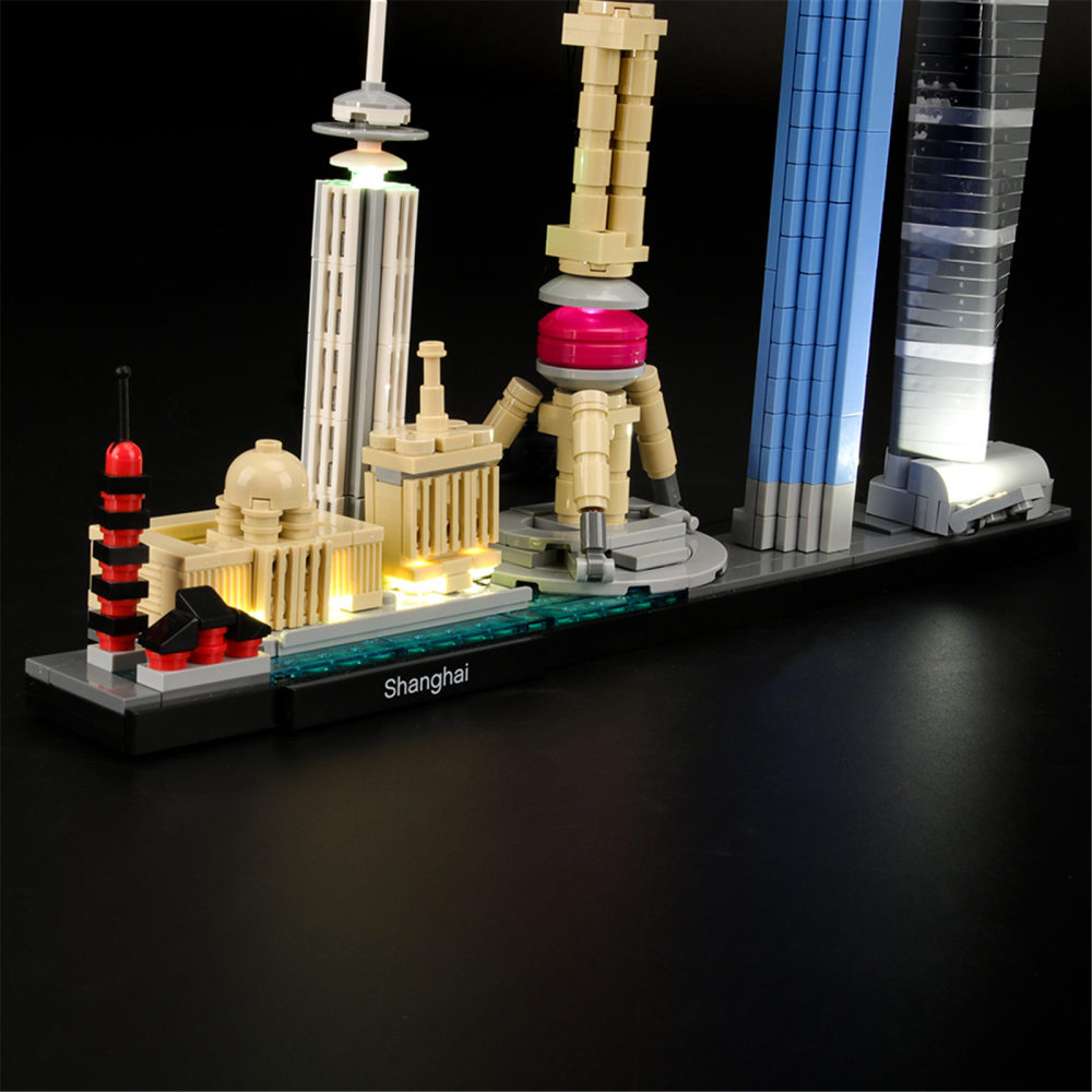 【Light Sets】Bricks LED lighting 21039 Architecture Series Shanghai Buildings.