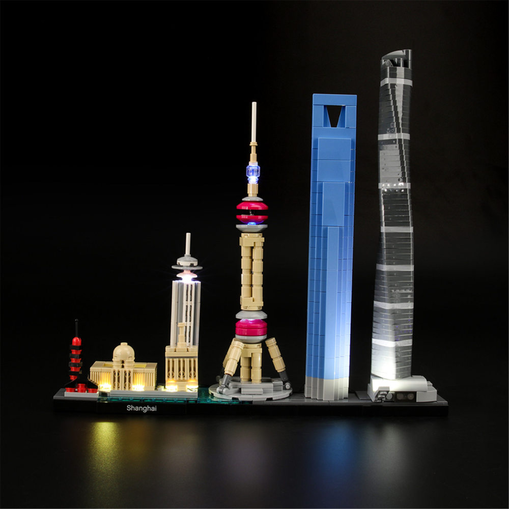 【Light Sets】Bricks LED lighting 21039 Architecture Series Shanghai Buildings.