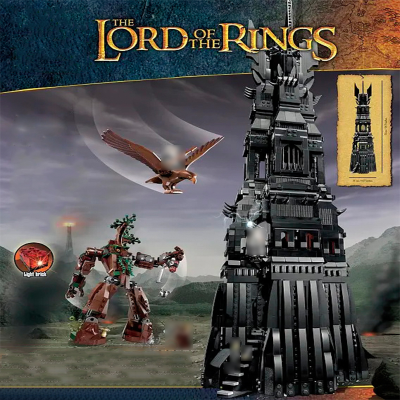 {With Light} Tower of Orthanc The Lord of the Rings 10237 Building Blocks 2359±pcs Bricks from China