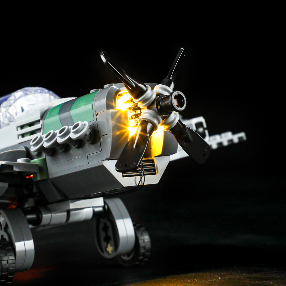 【Light Sets】Bricks LED Lighting 77012 Movie & Game Indiana Jones Fighter Plane Chase
