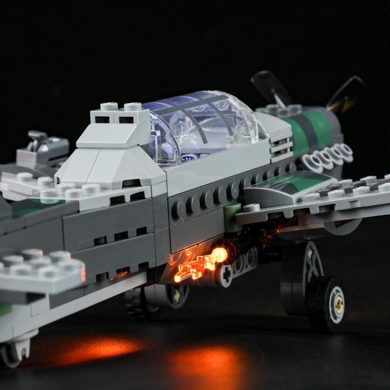 【Light Sets】Bricks LED Lighting 77012 Movie & Game Indiana Jones Fighter Plane Chase