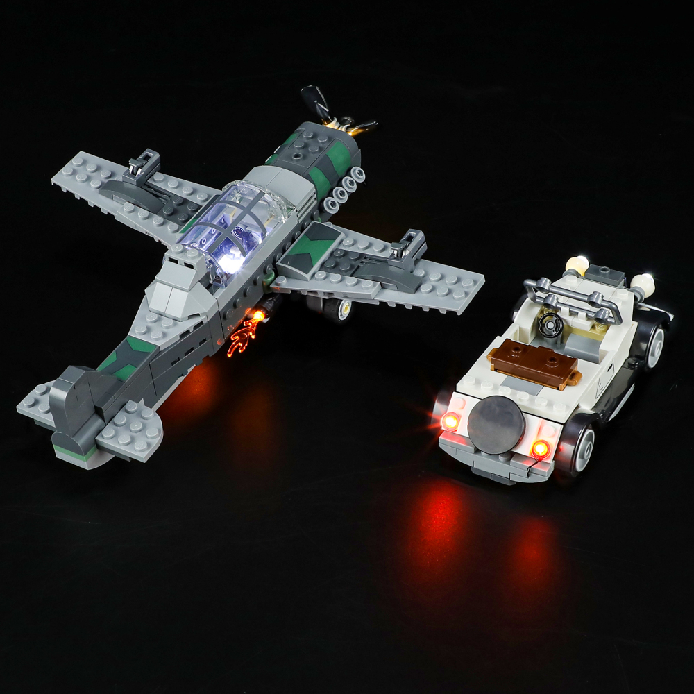 【Light Sets】Bricks LED Lighting 77012 Movie & Game Indiana Jones Fighter Plane Chase
