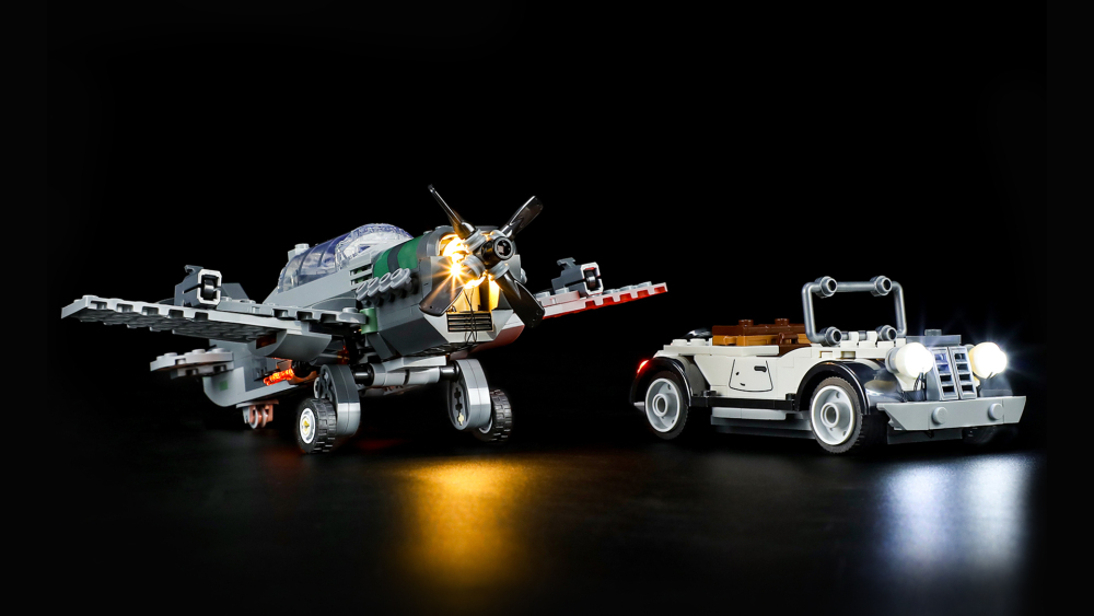 【Light Sets】Bricks LED Lighting 77012 Movie & Game Indiana Jones Fighter Plane Chase