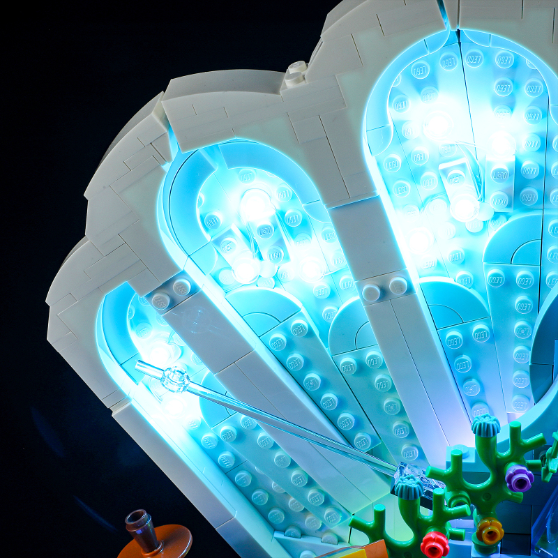【Light Sets】Bricks LED Lighting 43225 Creator Expert The Little Mermaid Royal Clamshel