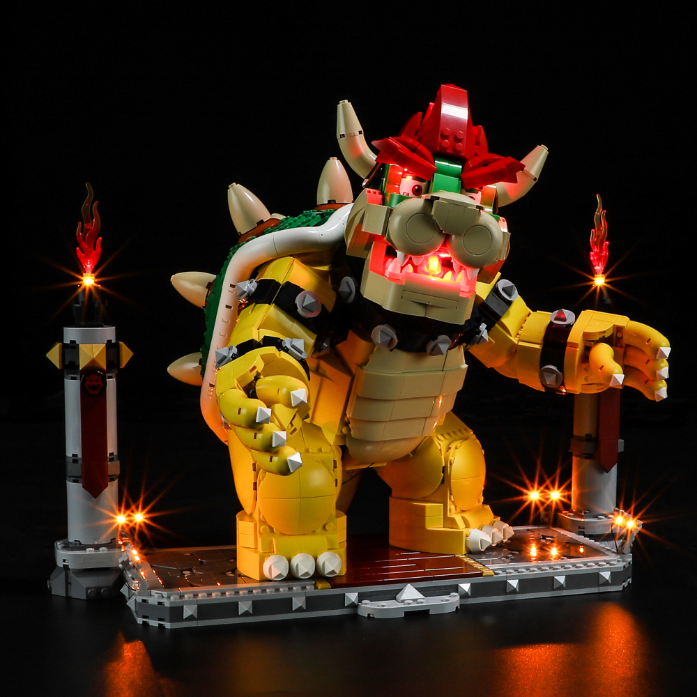 【Light Sets】Bricks LED Lighting 71411 Movie & Game Super Mario The Mighty Bowser