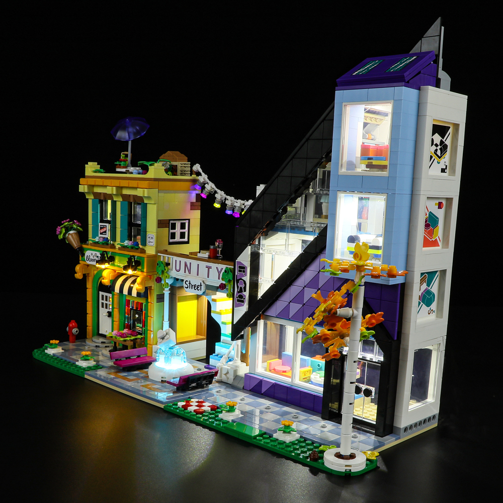 【Light Sets】Bricks LED Lighting 41732 Girl Friends Downtown Flower and Design Stores