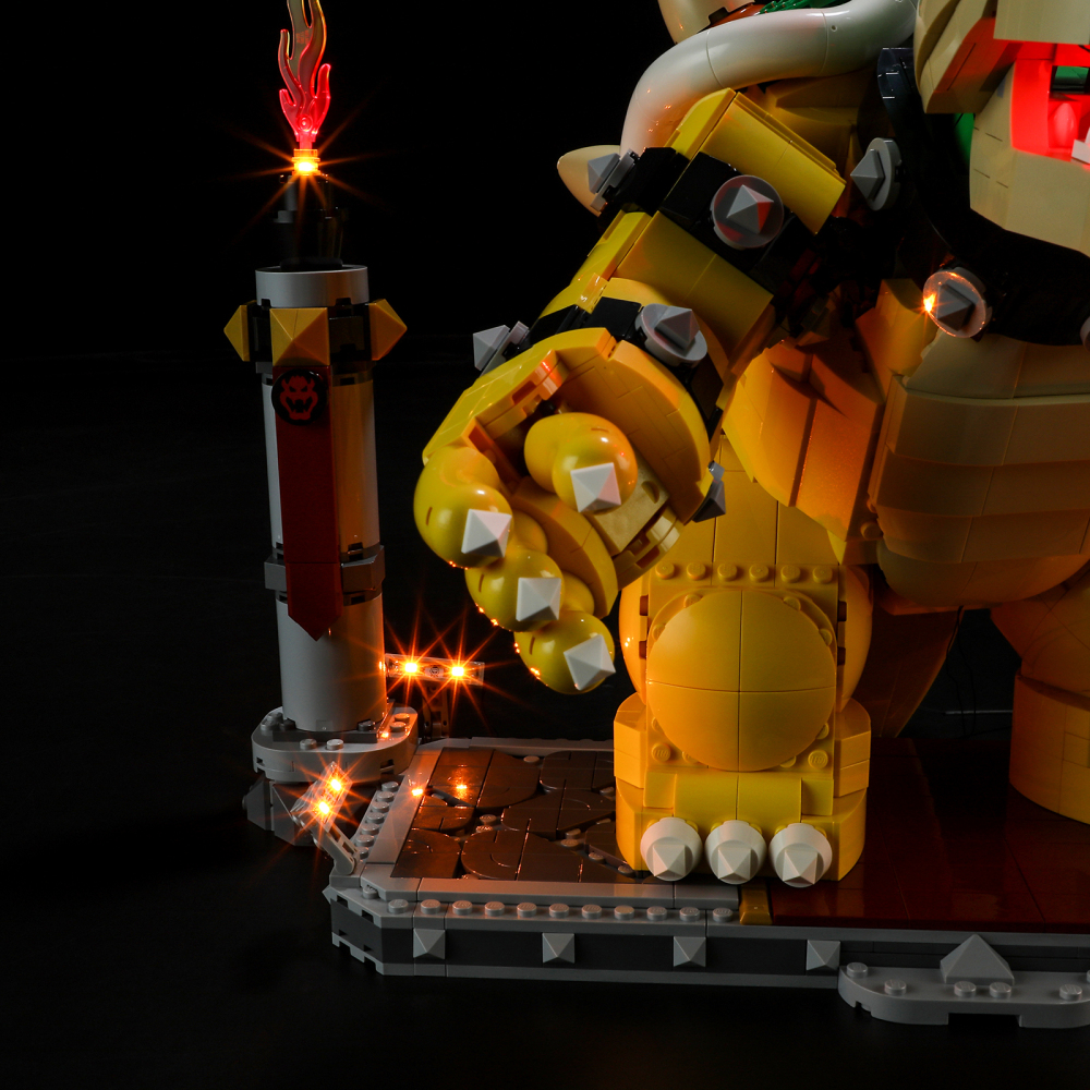 【Light Sets】Bricks LED Lighting 71411 Movie & Game Super Mario The Mighty Bowser