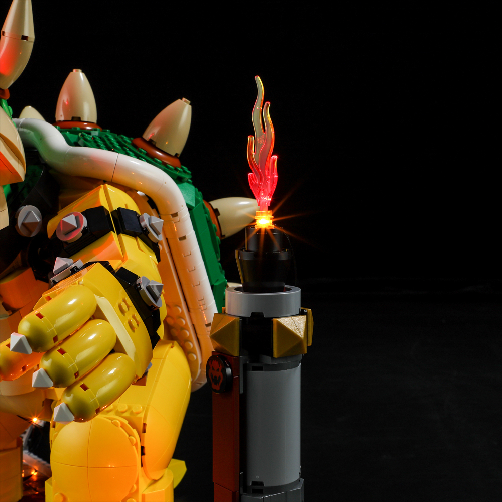 【Light Sets】Bricks LED Lighting 71411 Movie & Game Super Mario The Mighty Bowser
