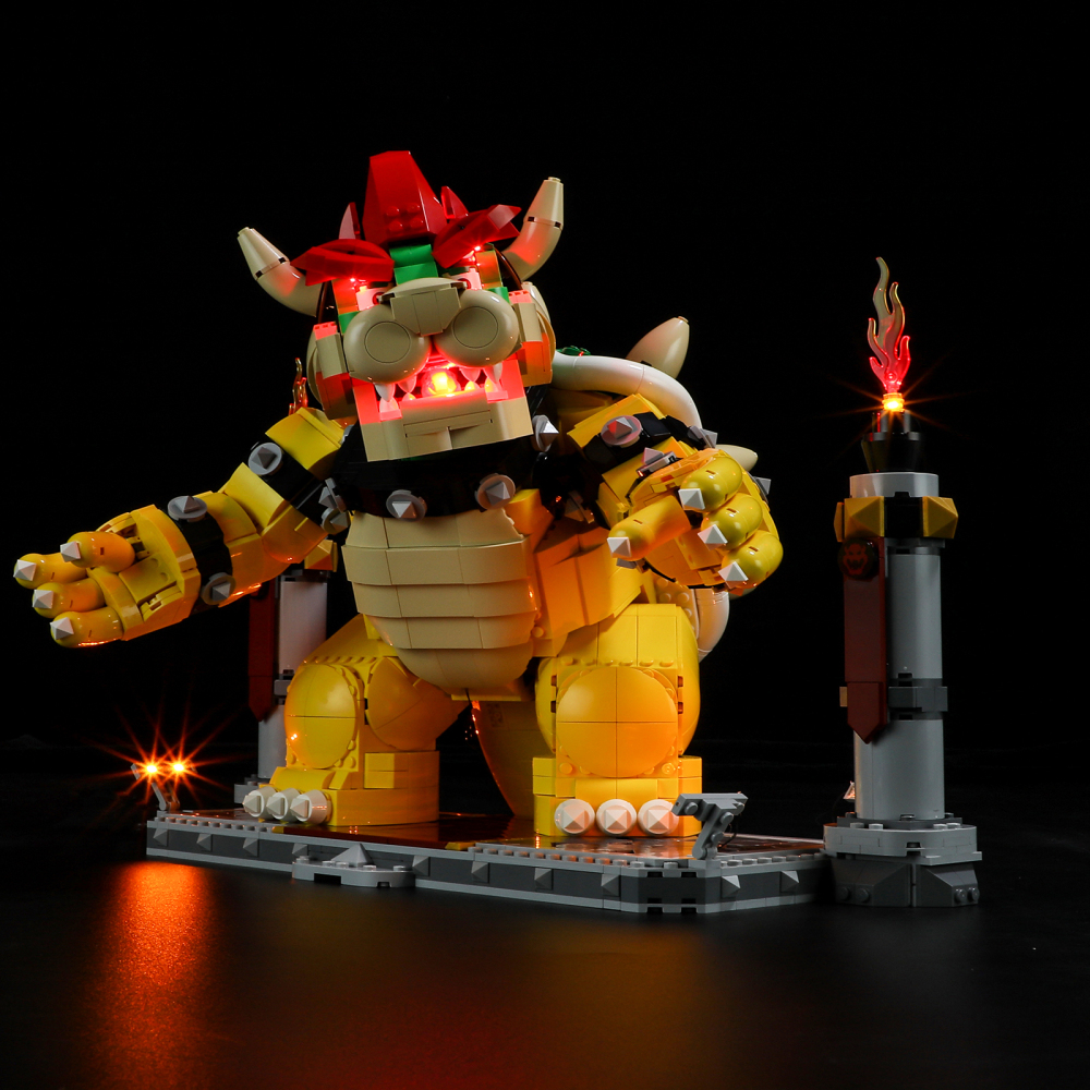 【Light Sets】Bricks LED Lighting 71411 Movie & Game Super Mario The Mighty Bowser