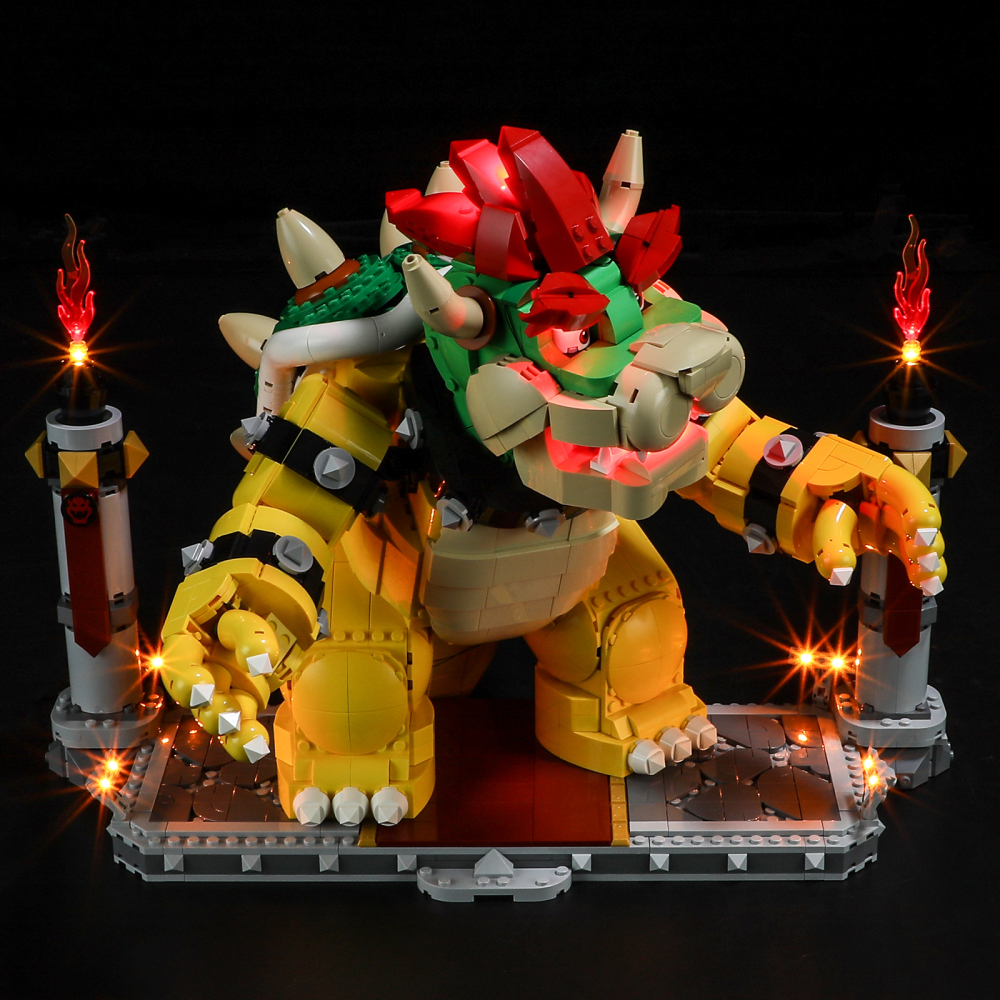 【Light Sets】Bricks LED Lighting 71411 Movie & Game Super Mario The Mighty Bowser